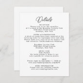 Moderne, einfache Minimal-Website Hochzeitsszenier Begleitkarte (Vorne/Hinten)