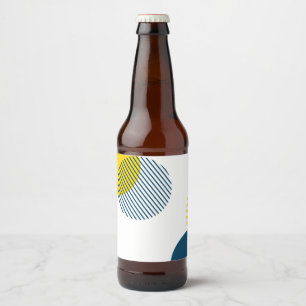 Moderne, einfache, minimale, trendige urbane abstr bierflaschenetikett