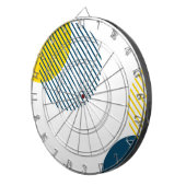 Moderne, einfache, minimale, trendige urbane abstr dartscheibe (Vorderseite rechts)