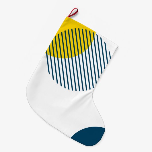 Moderne, einfache, minimale, trendige urbane abstr großer weihnachtsstrumpf (Vorderansicht (hängend))