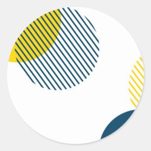 Moderne, einfache, minimale, trendige urbane abstr runder aufkleber