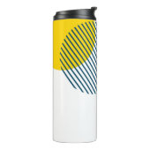 Moderne, einfache, minimale, trendige urbane abstr thermosbecher (Nach links gedreht)