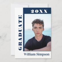 Moderne Einfache Minimalistisch-2-FOTO-Graduierung