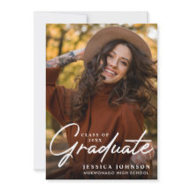 Moderne Einfache Minimalistisch-2-FOTO-Graduierung