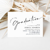 Moderne Einfache Minimalistisch Graduierungspartei Einladung