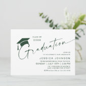 Moderne Einfache Minimalistisch Graduierungspartei Einladung (Stehend Vorderseite)