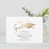 Moderne Einfache Minimalistisch Graduierungspartei Einladung (Stehend Vorderseite)
