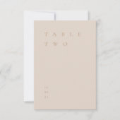 Moderne, einfache Minimalistisch-Rosa-Tischnummer Einladung (Vorderseite)