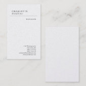 Moderne, einfache, Minimalistisch-trendy Premium P Visitenkarte (Vorne/Hinten)