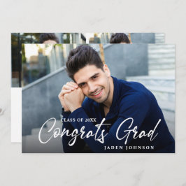 Moderne Einfache Minimalistische 3-FOTO-Graduierun Einladung