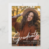 Moderne Einfache Minimalistische 4-FOTO-Graduierun Einladung (Vorderseite)