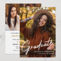 Moderne Einfache Minimalistische 4-FOTO-Graduierun