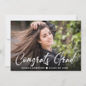 Moderne Einfache Minimalistische 4-FOTO-Graduierun Einladung (Vorderseite)