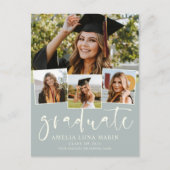 Moderne Einfache Minimalistische Abschluss Einladu Postkarte (Vorderseite)