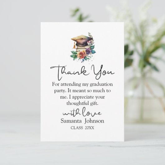 Moderne, einfache, minimalistische Abschluss TResp RSVP Karte (Stehend Vorderseite)