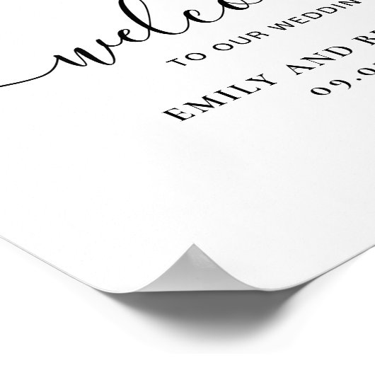 Moderne, einfache Minimalistische Begrüßung Poster (Ecke)