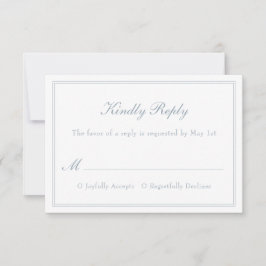 Moderne, einfache Minimalistische Elegant Wedding  RSVP Karte