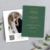 Moderne, einfache Minimalistische Elegante Grüne H Einladung