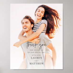 Moderne einfache minimalistische elegante Hochzeit Poster