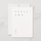 Moderne, einfache Minimalistische Elfenbein-Tischn Einladung (Vorderseite)