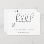 Moderne einfache Minimalistische Erinnerungen Gede RSVP Karte (Vorne/Hinten)
