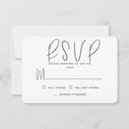 Moderne einfache Minimalistische Erinnerungen Gede RSVP Karte
