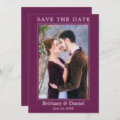 Moderne, einfache Minimalistische Foto-Cassis Save The Date (Vorne/Hinten)