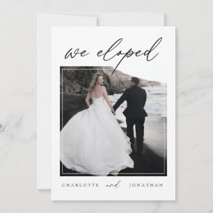 Moderne einfache minimalistische Foto-Elopement-Ho Einladung