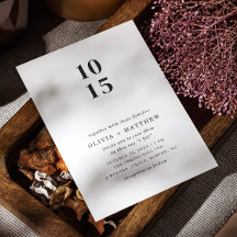 Moderne, einfache, minimalistische Hochzeit + QR-C