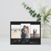 Moderne, einfache Minimalistische Hochzeit spart d Postkarte (Stehend Vorderseite)