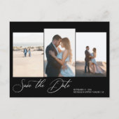 Moderne, einfache Minimalistische Hochzeit spart d Postkarte (Vorderseite)