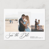 Moderne, einfache Minimalistische Hochzeit spart d Postkarte (Vorderseite)