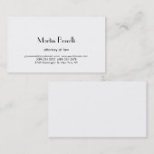 Moderne, einfache Minimalistische Kalligrafie-Visi Visitenkarte (Vorne/Hinten)