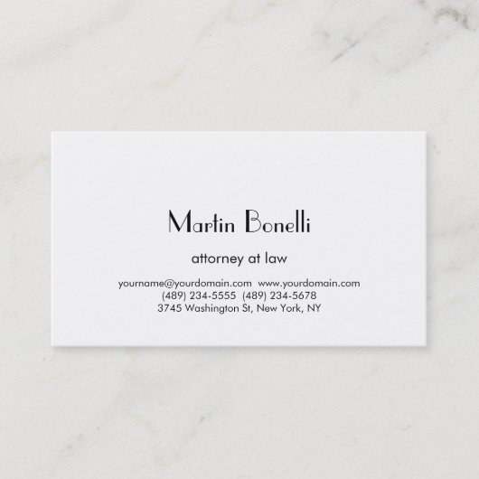 Moderne, einfache Minimalistische Kalligrafie-Visi Visitenkarte (Vorderseite)