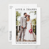 Moderne, einfache Minimalistische Liebe dank Foto Postkarte (Vorne/Hinten)