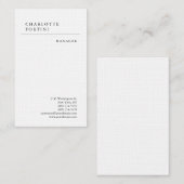 Moderne, einfache Minimalistische Premium-Wäsche Visitenkarte (Vorne/Hinten)