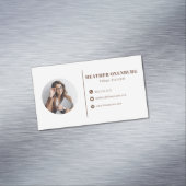 Moderne, einfache Minimalistische QR Code Social M Magnetische Visitenkarte (Beispiel)