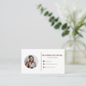 Moderne, einfache Minimalistische QR Code Social M Visitenkarte (Stehend Vorderseite)