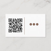 Moderne, einfache Minimalistische QR Code Social M Visitenkarte (Rückseite)