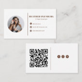 Moderne, einfache Minimalistische QR Code Social M Visitenkarte (Vorne/Hinten)