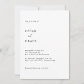 Moderne, einfache Minimalistische QR Code UAWG Wed Einladung (Vorderseite)