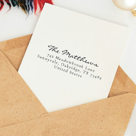 Moderne, einfache Minimalistische Rücksendeadresse Permastempel