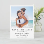 Moderne, einfache Minimalistische Save the Date Fo (Stehend Vorderseite)