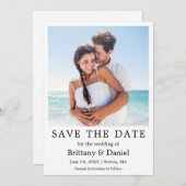 Moderne, einfache Minimalistische Save the Date Fo (Vorne/Hinten)