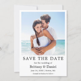 Moderne, einfache Minimalistische Save the Date Fo