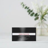 Moderne, einfache Minimalistische Schlichte Visite Visitenkarte (Stehend Vorderseite)