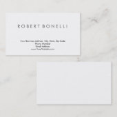 Moderne, einfache Minimalistische Schlichte Visite Visitenkarte (Vorne/Hinten)