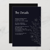 Moderne, einfache, minimalistische schwarz-weiße B Save The Date (Vorne/Hinten)