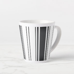 Moderne einfache minimalistische schwarze und weiß milchtasse