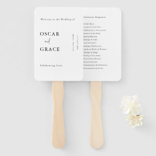 Moderne, einfache Minimalistische Typografie-Hochz Fächer